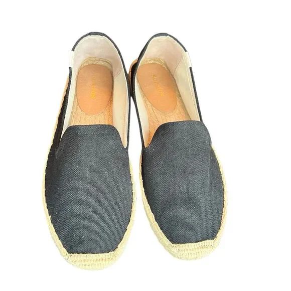 Soludos Women’s Espadrilles Sandal Black Summer Platform Slip On 8.5 - Picture 2 of 6